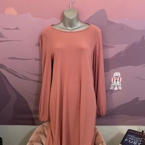Francesca’s (Dee Elly) Long Sleeve Pink Sweater Dress Size Medium